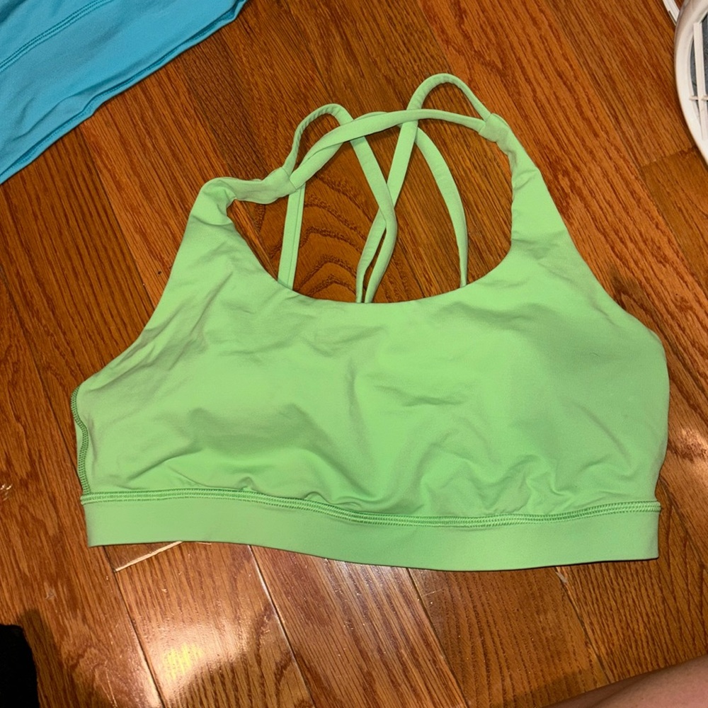 Green Lululemon sports bra - worn less than 5 times.